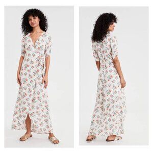 American Eagle Cottagecore Wrap Dresss XXS Floral Western Feminine Prairie Beach